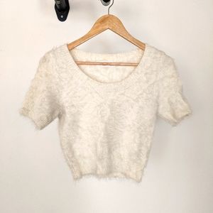 American Apparel Cali Sun & Fun Fuzzy Crop Top